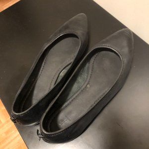 Frye Regina Ballet Flat in black leather